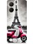 Vivo Y36 Uyumlu Pembe Scooter Eyfel Önü Desenli Silikon Kılıf 1