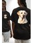 Sadık Dost Labrador Retriever Aşk Köpek Dostu Siyah Oversize Kadın Erkek Ön ve Sırt Baskılı Tişört 1