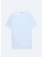 Beyaz Bisiklet Yaka %100 Pamuk T-Shirt 1