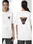 Zirveye Doğru Beyaz Oversize Kadın Erkek Ön ve Sırt Baskılı Tişört 4