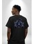 Akrep Burçu Özel Tasarım Siyah Oversize Kadın Erkek Ön ve Sırt Baskılı Tişört 5