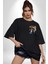 Harry Styles Moda Popüler Şarkıcı Siyah Oversize Kadın Erkek Ön ve Sırt Baskılı Tişört 3