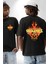 Aerosmith Fire Skull Siyah Oversize Kadın Erkek Ön ve Sırt Baskılı Tişört 4
