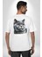 Exotic Shorthair Kedi Beyaz Oversize Kadın Erkek Ön ve Sırt Baskılı Tişört 2