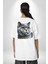 Exotic Shorthair Kedi Beyaz Oversize Kadın Erkek Ön ve Sırt Baskılı Tişört 5