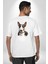 Cesur Miniature Bull Terrier Köpek Beyaz Oversize Kadın Erkek Ön ve Sırt Baskılı Tişört 2