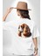 Cavalier King Charles Spaniel Köpek Tasarımı Beyaz Oversize Kadın Erkek Ön ve Sırt Baskılı Tişört 2