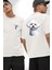 Bichon Frise Beyaz Tatlı Küçük Irk Köpek Beyaz Oversize Kadın Erkek Ön ve Sırt Baskılı Tişört 1