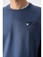 Petrol - Siyah Casual O Yaka Lastik Paça Erkek Oversize Eşofman Takımı - 85120 5