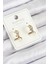 Xuping Zirkon Taşlı Kemer Model Gold Renk Kadın Küpe 1