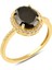 Siyah Oniks Tektaş Altın Yüzük, Doğal Oniks Altın Takı, 14K Altın Nişan Yüzüğü, Doğum Taşı Alyans 1