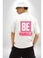 Be Yourself Baskılı Özgün ve Şık Grafik Tasarım Beyaz Oversize Kadın Erkek Ön ve Sırt Baskılı Tişört 2