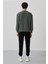 Çağla - Siyah Casual O Yaka Lastik Paça Erkek Oversize Eşofman Takımı - 85120 4