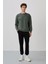 Çağla - Siyah Casual O Yaka Lastik Paça Erkek Oversize Eşofman Takımı - 85120 7