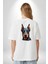 Sadık Doberman Cesur Güçlü Köpek Tasarımı Beyaz Oversize Kadın Erkek Ön ve Sırt Baskılı Tişört 2