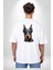 Sadık Doberman Cesur Güçlü Köpek Tasarımı Beyaz Oversize Kadın Erkek Ön ve Sırt Baskılı Tişört 5