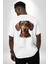 Tatlı Dachshund Köpek Aşkı Beyaz Oversize Kadın Erkek Ön ve Sırt Baskılı Tişört 2
