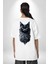 Gotik Ruhlu Doğa ve Kedi Beyaz Oversize Kadın Erkek Ön ve Sırt Baskılı Tişört 5