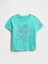 Kız Bebek Mavi Lilo & Stitch Grafik Baskılı T-Shirt 1