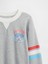 Kız Çocuk Gri Fransız Havlu Kumaş Sweatshirt 2