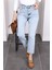 Açık Mavi Yüksek Bel Mom Jeans Pantolon 3