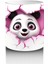 Çocuklara Sütü Sevdiren Kalp Çerçevesinden Bakan Meraklı Panda Kupa Bardak 3