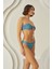 Renkli Deep Tüfted Straplez Bikini Takımı 2