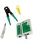 RJ45 RJ11 Rj9 Jack Telefon Data Kablosu Sıkma Çakma Pensesi + Cat5 Cat6 Data Telefon Kablosu Test Cihazı +Kablo Soyucusu +100 Adet RJ45 Jack Set 1