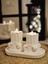 Tepside Dekoratif 2'li Yıkılmış Roma Sütunu 8cm ve 2 Adet Tealight Mum Hediyeli 2