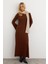 Kadın Kahverengi Basic Maxi Elbise MTF30 4