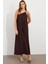 Kadın Kahverengi Maxi Basic Elbise İRE1012 1