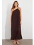 Kadın Kahverengi Maxi Basic Elbise İRE1012 2