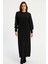 Kadın Siyah Maxi Elbise MBK57 2