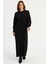 Kadın Siyah Maxi Elbise MBK57 3