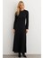 Kadın Siyah Basic Maxi Elbise MTF30 1