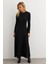 Kadın Siyah Basic Maxi Elbise MTF30 3