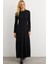 Kadın Siyah Basic Maxi Elbise MTF30 5