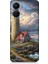 Vivo V16 Uyumlu Kayalıkta Gök Altında Deniz Feneri Desenli Silikon Kılıf 1