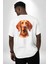 Vizsla Enerjik Av Köpek Tasarımı Beyaz Oversize Kadın Erkek Ön ve Sırt Baskılı Tişört 5