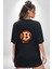 Dijital Devrim Bitcoin Kripto Paranın Yükselişi Siyah Oversize Kadın Erkek Ön ve Sırt Baskılı Tişört 5