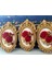 Kırmızı Gül Detaylı Tablo 3lü Set 22CM 1