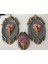 Çiçekli Çerçeveli Tablo 3 Lü Set , Duvar Masa Dekoratif Aksesuar 4