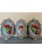 Çiçekli Dekoratif Duvar Tablo 3 Lü Set 1