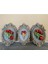 Çiçekli Dekoratif Duvar Tablo 3 Lü Set 4