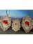 Çiçekli 3 Lü Duvar Tablo 3lü Set 33CM 2