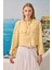 Modal Crop Ceket Soft Sarı 2