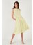 Bisiklet Yaka Regular Fit Cepli Pileli Midi Elbise Bayan Elbise 6051963 3