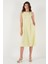 Bisiklet Yaka Regular Fit Cepli Pileli Midi Elbise Bayan Elbise 6051963 4