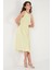 Bisiklet Yaka Regular Fit Cepli Pileli Midi Elbise Bayan Elbise 6051963 5