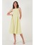 Bisiklet Yaka Regular Fit Cepli Pileli Midi Elbise Bayan Elbise 6051963 6